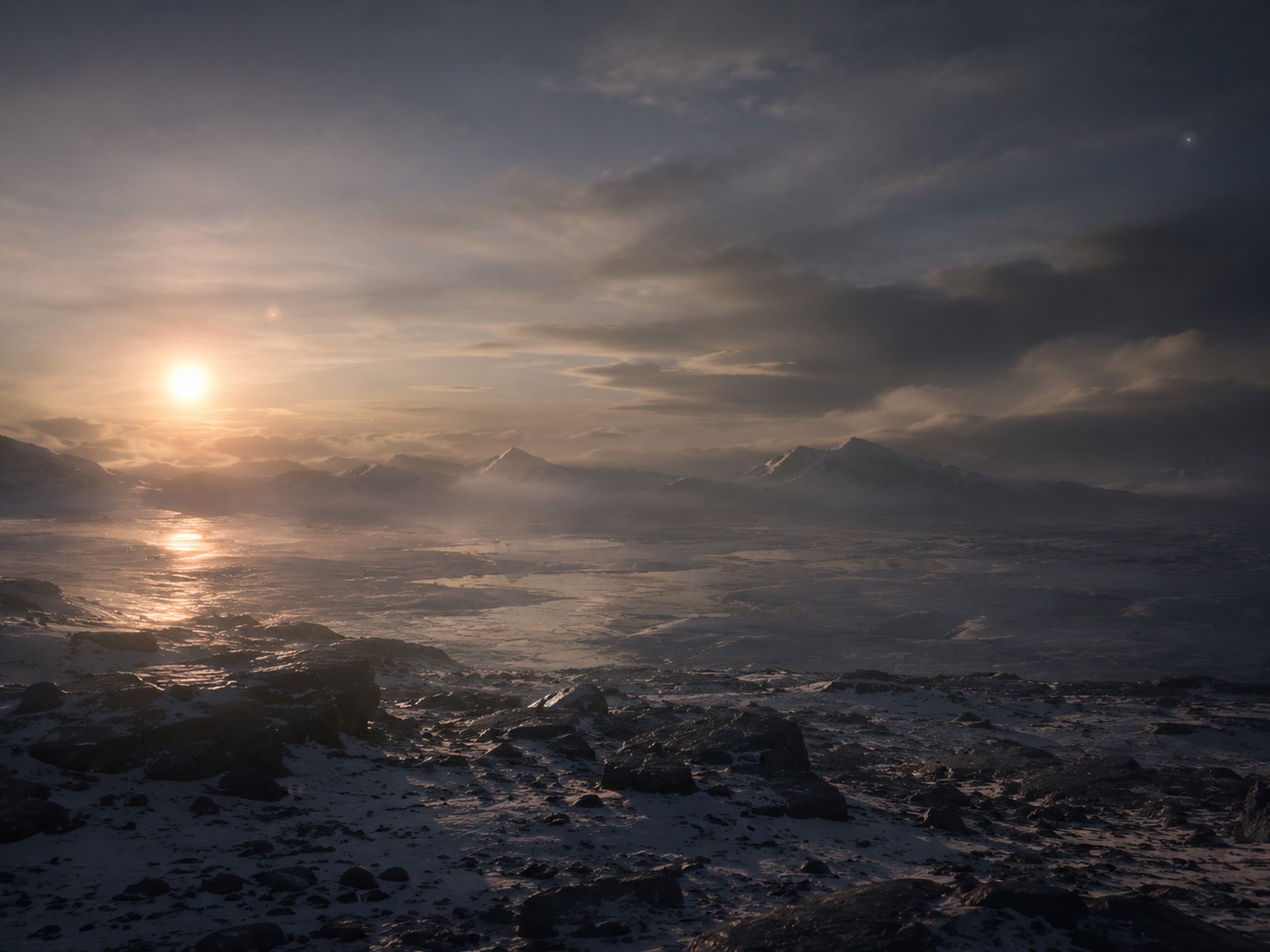 Kepler-442b surface or atmosphere concept