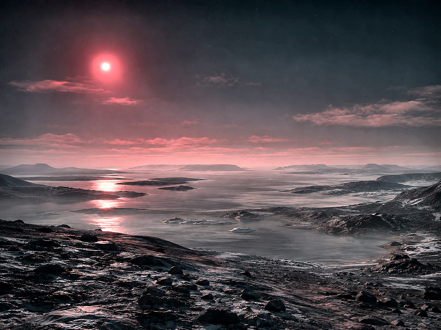 Proxima Centauri b surface or atmosphere concept