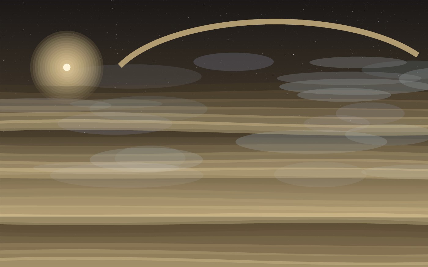 Saturn surface or atmosphere concept