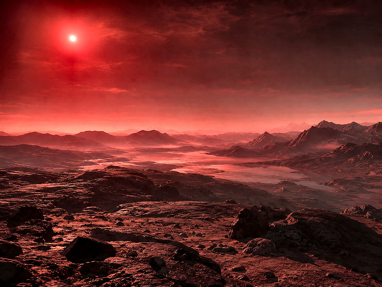 Titan surface or atmosphere concept